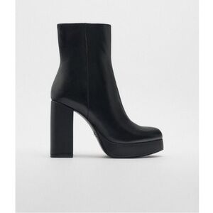 Zara platform leather boots